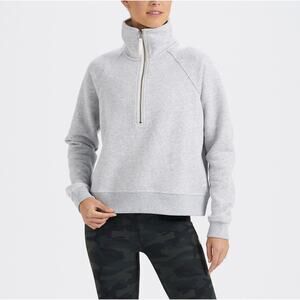 Vuori Women's Gray Half-Zip Sweater